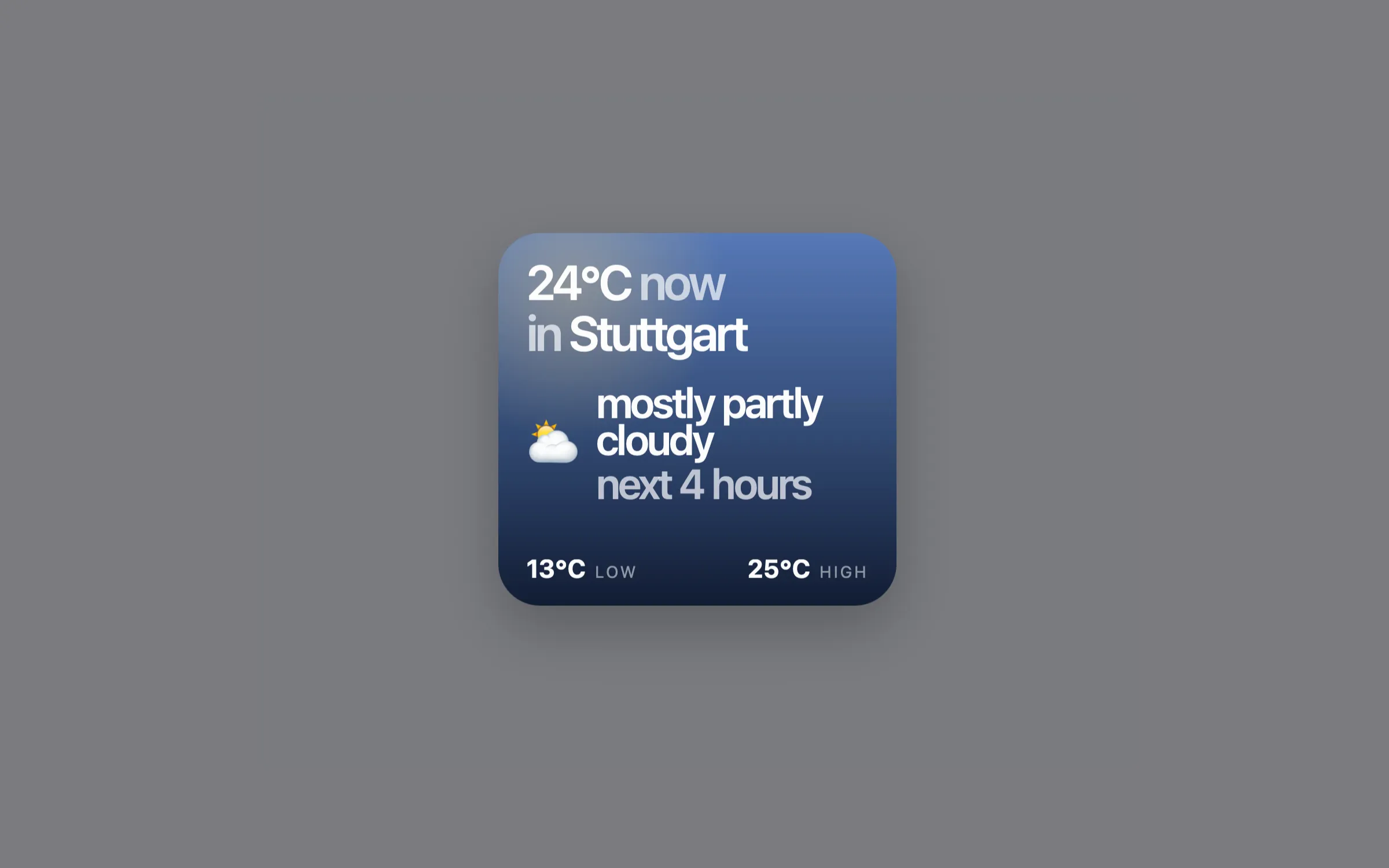 Weather widget showing Stuttgart weather Weather widget showing Stuttgart weather
